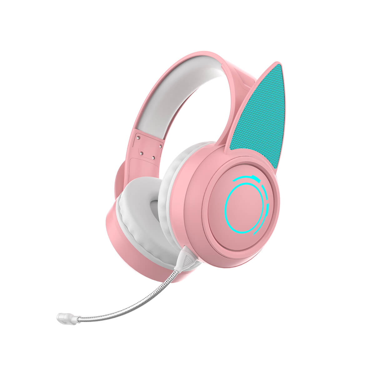 HatsuNeko Elf Gaming Ear Headphones with Hi-Fi Surround Sound Pink